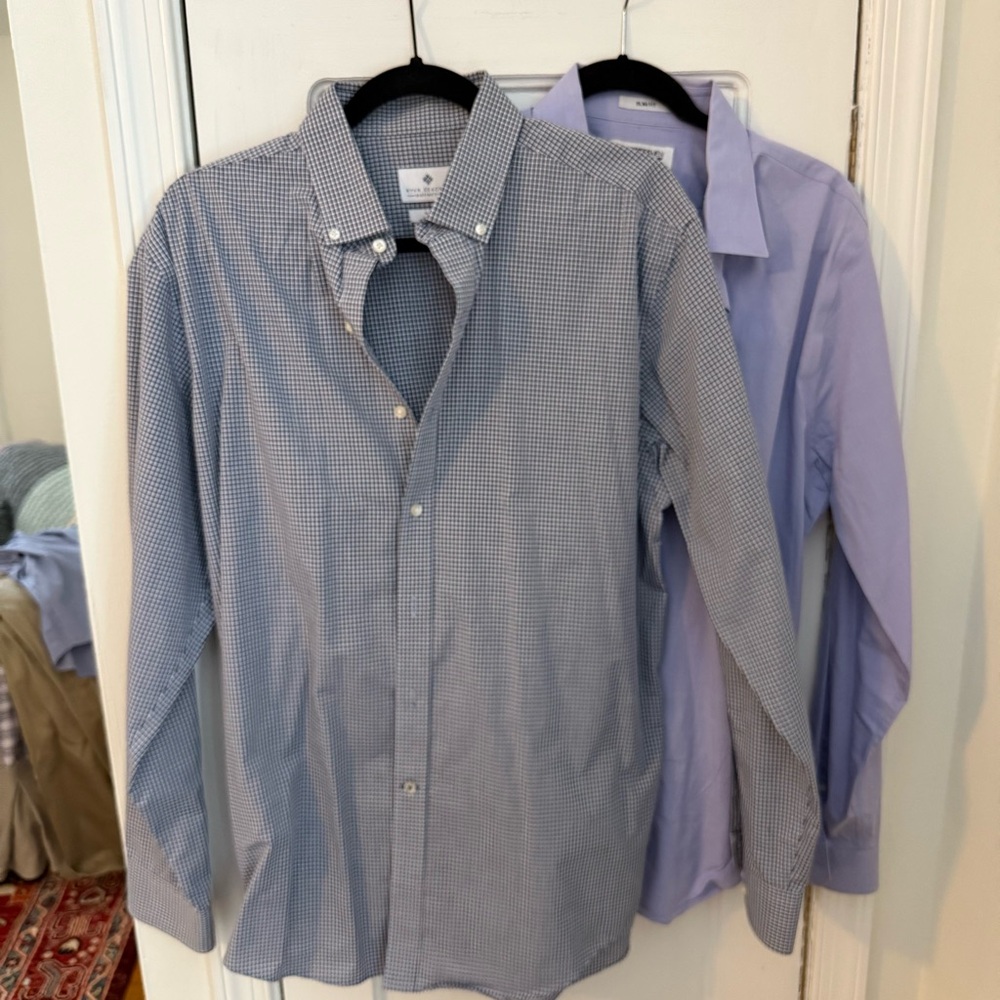 Pair of TWO Ryan Seacrest Distinction and Express Men Dress Shirts